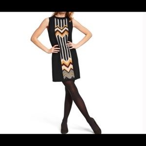 Missoni for Target Black and Gold Chevron Midi Dress